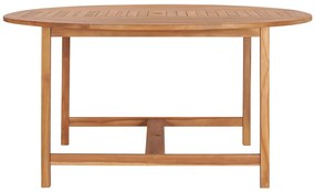 Mesa de jardim 150x76 cm madeira de teca maciça