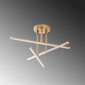 Chandelier Ledflower – Dourado – 51 cm x 26 cm x 51 cm