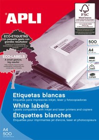 Etiquetas Autocolantes 70x37 mm 500 Folhas Apli