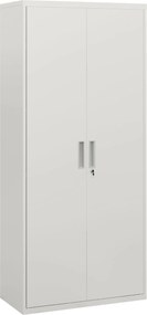 HOMCOM Armário para Arquivos de 5 Níveis com Chaves Prateleiras Ajustáveis Armário de Arquivos Metálico 80x40x180 cm Branco | Aosom Portugal