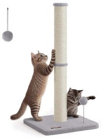 Arranhador para gatinhos e gatos adultos normais 40 x 40 x 85 cm cinzento