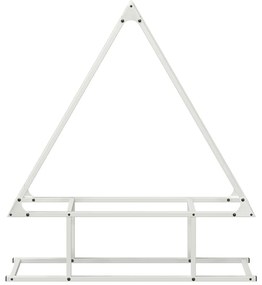 Suporte para lenha 80x25x90 cm aço laminado a frio branco