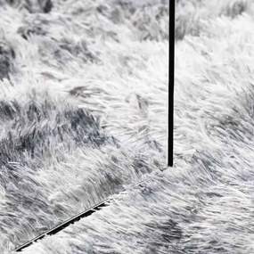 Tapete shaggy de pelo alto NAVARRA 240x240 cm cinzento-claro