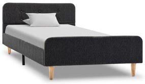 Estrutura de cama 90x200 cm serapilheira cinzento-escuro