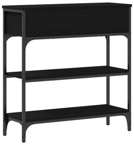 Mesa de Console vidaXL Madeira de Carvalho Preto 72,5x25x75 cm Madeira