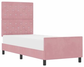 Cama vidaXL Rosa 80x200 cm Veludo