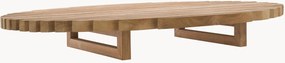 Mesa de centro oval para jardim em madeira de teca Anjuna