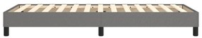 Estrutura de cama sem colchão 90x200 cm tecido cinzento-escuro