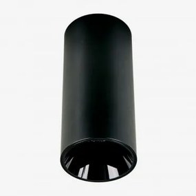 Aplique De Teto Led De Superfície Redondo Ø7,2 Cm Para Exterior Em Alumínio Luisiana Preto & Branco Frio 4000k & 11 W & 38º - Sklum