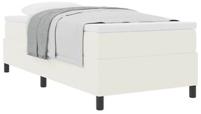Cama Box com Colchão – Tecido de Veludo Creme 100x200 cm