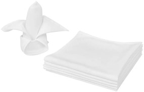 Conjunto de 100 guardanapos para jantar, branco 50 x 50