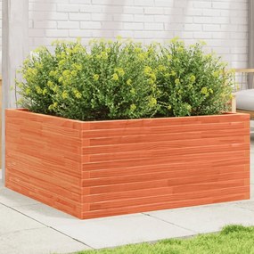 vidaXL Vaso/floreira jardim 100x100x46 cm pinho maciço castanho mel