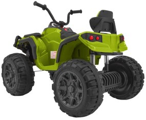 Moto 4 elétrica para crianças 12V 2x45W ATV Com Comando, com Rodas Espuma EVA, Assento couro ecológico, som Crianças Até 30Kg Verde