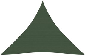 Para-sol estilo vela 160 g/m² 5x5x5 m PEAD verde-escuro