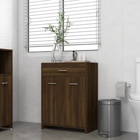 vidaXL Armário WC 60x33x80 cm derivados de madeira carvalho castanho