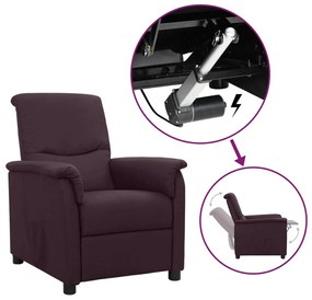 vidaXL Poltrona elevatória tecido roxo