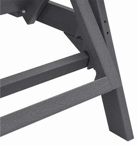 Espreguiçadeira Cinzento-claro 53x162x98.5 cm HDPE