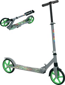 Trotinete para crianças dos 6 aos 12 anos, patinete dobrável de 2 rodas, altura ajustável, para meninas e meninos, patinete verde