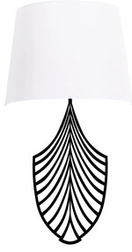 Candeeiro de Parede Asaf – Branco Preto – 15 x 28 cm