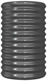 Vaso/floreira de jardim aço revestido a pó 40x40x68cm antracite