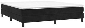 Estrutura de cama sem colchão 160x200 cm veludo preto