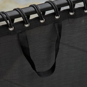 Outsunny Espreguiçadeira Dobrável e Ajustável em 4 Posições Espreguiçadeira Reclinável de Jardim para Exterior Estrutura de Aço 197x58x76cm Preto