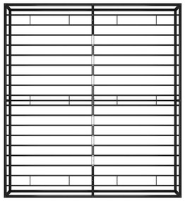 Estrutura de cama 140x200 cm metal preto