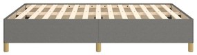 Estrutura de cama sem colchão 140x200 cm tecido cinzento-escuro
