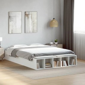 Estrutura de cama 135x190 cm derivados de madeira branco