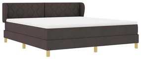 Cama Box Spring com Colchão - Castanho Escuro, 180x200 cm, Tecido