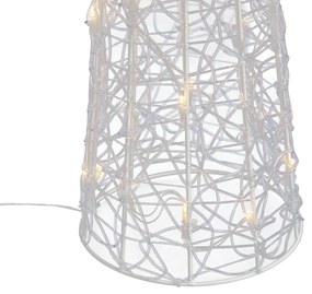 Árvore de Natal Transparente 100cm Incl. LED IP44 - Coni