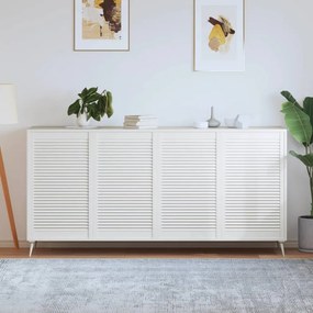 vidaXL Portas de armário 4 pcs design de persiana pinho maciço branco