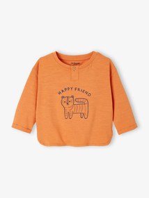 Camisola de mangas compridas «leão», para bebé ferrugem