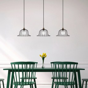 Candeeiro Chandelier Boey – Preto Antigo – 147 x 35 x 31-121 cm