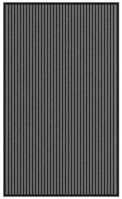 Capacho às riscas preto e cinzento 90x150 cm