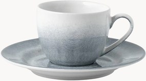 Chávenas de café moca Catherine com pires, conjunto de 8