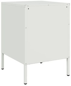Mesa de cabeceira 36x39x50,5 cm aço branco