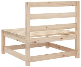7 pcs conjunto de sofás para jardim madeira de pinho maciça