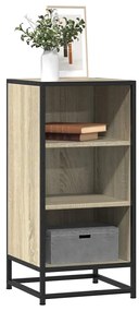 vidaXL Aparador 35,5x35x76 cm deriv. de madeira/metal carvalho sonoma