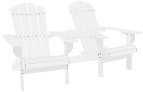 Cadeiras jardim Adirondack + mesa centro madeira abeto branco