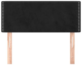 Cabeceira de cama veludo 80x5x78/88 cm preto