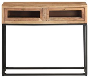 Mesa consola 90x35x76 cm madeira de acácia maciça