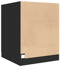 Armário para máquina de lavar roupa 71x71,5x91,5 cm preto