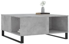 Mesa de centro 80x80x36,5 cm derivados madeira cinzento cimento