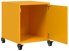 Mesa de cabeceira 36x39x43,5 cm aço amarelo mostarda