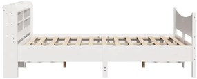 Estrutura cama c/ cabeceira 120x190 cm pinho maciço branco