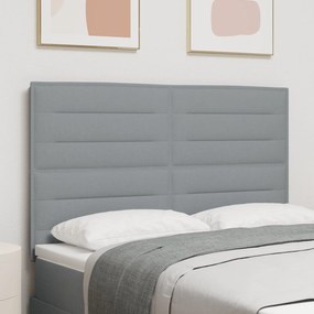 Cabeceira Design Linhas Cinza Claro 140 cm Tecido