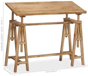 Estirador madeira de mangueira maciça 116x50x76 cm