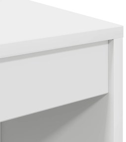 Mesa com Armazenamento Branca de Madeira Ingenheirada