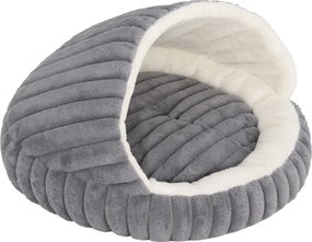 PawHut Cama Gruta para Gatos com Base Antiderrapante e Almofada Lavável para Interior 50x50x32 cm Cinzento | Aosom Portugal